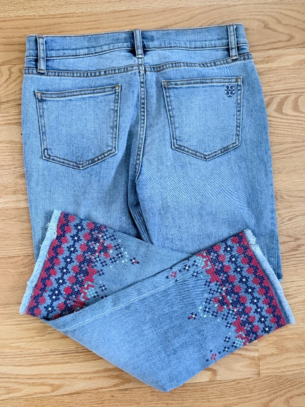 Tory Burch NWT Myers Cropped Boot Jean (27)